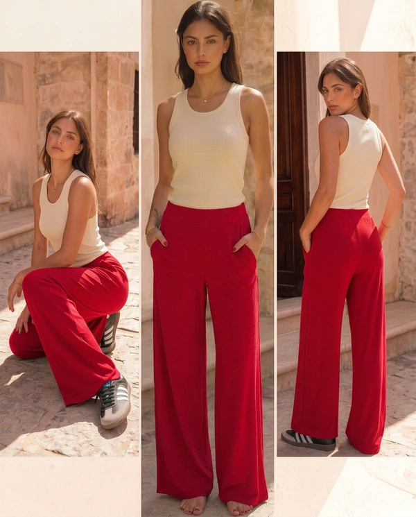 Calça Wide Leg Pijama Homewear Versátil (Monte seu Preguistê)