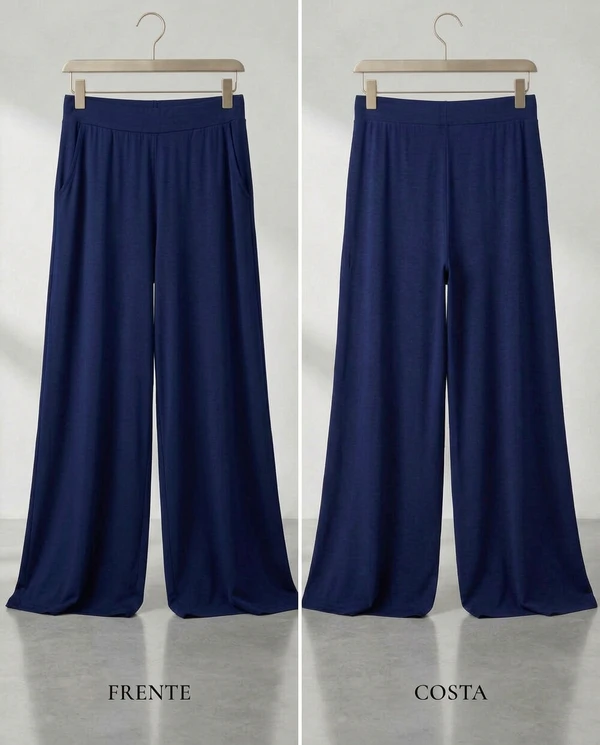 Calça Wide Leg Pijama Homewear Versátil (Monte seu Preguistê)