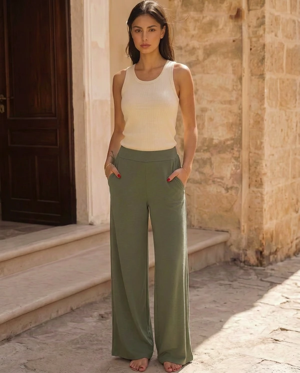 Calça Wide Leg Pijama Homewear Versátil (Monte seu Preguistê)