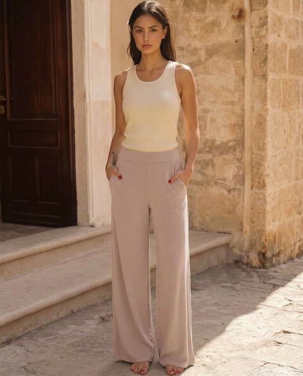 Calça Wide Leg Pijama Homewear Versátil (Monte seu Preguistê)