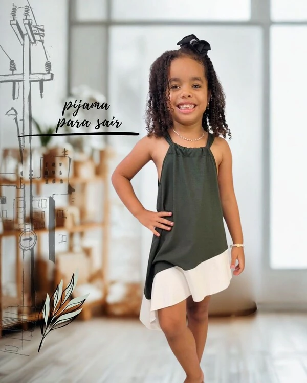 Pijama Camisola Infantil Homewear Preguistê Vitorinha