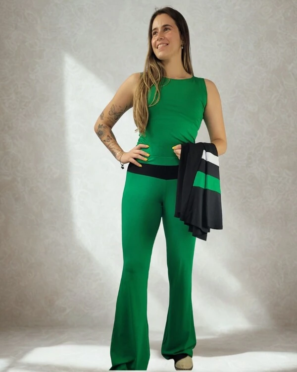 Pijama Feminino Homewear Preguistê Multifuncional Euforia Verde Bandeira e Preto