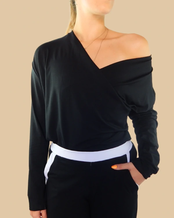Pijama Feminino Homewear Preguistê Multifuncional Ocasional Seducao Preto e Branco