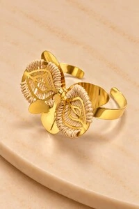 Bracelete Semijoia Lumen Orquídea Trabalhado Dourado Pri Acessórios