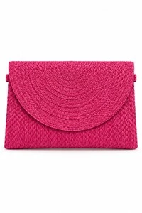 Clutch de Palha Trançada