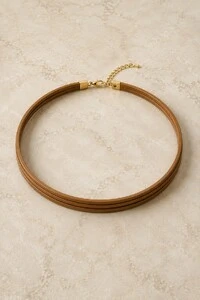Gargantilha Choker Eco Couro Liso Pri Acessórios