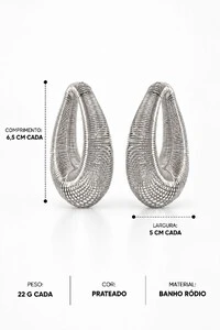 Brinco Semijoia Argola Espiral Pri Acessórios