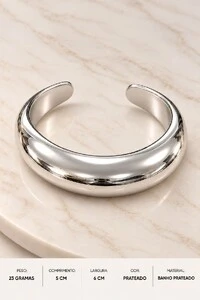Bracelete Bijuteria Abaulado Liso