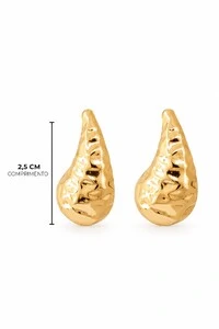Brinco Argola Gota Orgânica Dourado