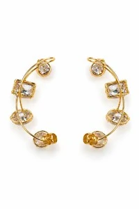 Brinco Semijoia Essenza Ear Cuff Multiformas Dourado