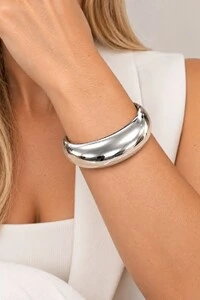 Bracelete Bijuteria Abaulado Liso