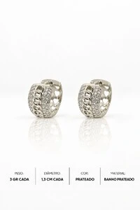Brinco Argola Cravejada Pri Acessórios
