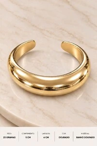 Bracelete Bijuteria Abaulado Liso