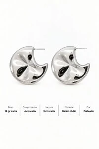 Brinco Argola Orgânico Pri Acessórios
