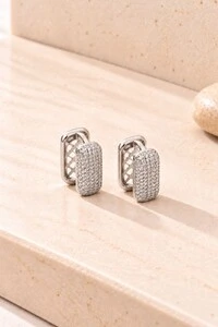 Brinco Argola Retangular Pri Acessórios