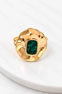 Bracelete Semijoia Lumen Maxi Couro Dourado Pri Acessórios