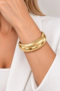 Bracelete Bijuteria Abaulado Liso