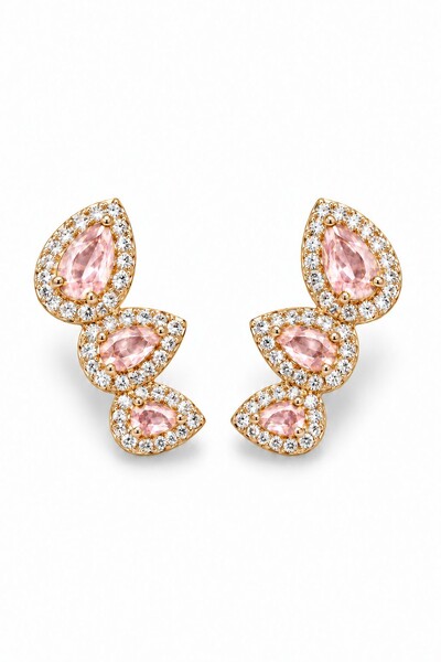 Foto Brinco Semijoia Ear Cuff Gotas Cravejado Pri Acessórios