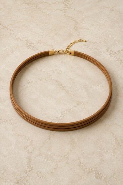 Foto Gargantilha Choker Eco Couro Liso Pri Acessórios