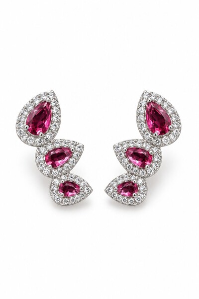 Foto Brinco Semijoia Ear Cuff Gotas Cravejado Pri Acessórios