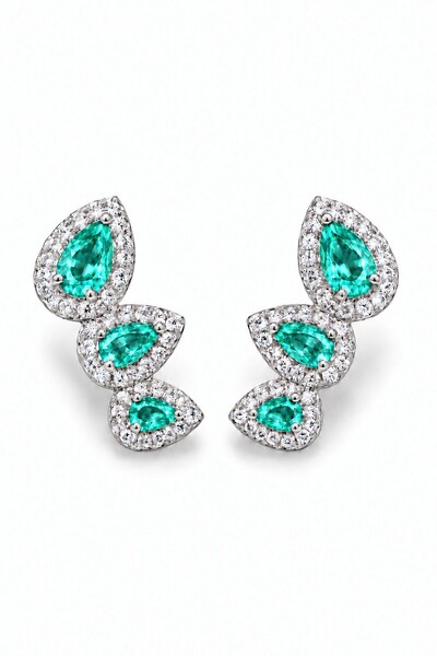Foto Brinco Semijoia Ear Cuff Gotas Cravejado Pri Acessórios