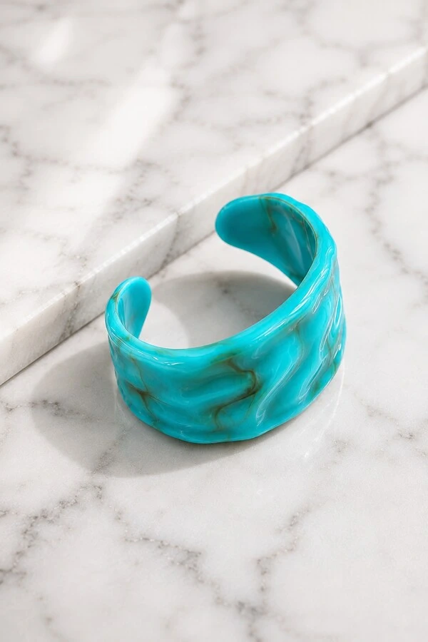 Bracelete Ondulado Acrílico Mesclado Pri Acessórios