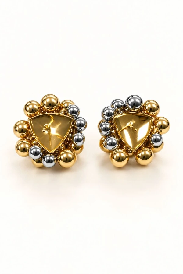 Brinco Semijoia Essenza Esferas Duo