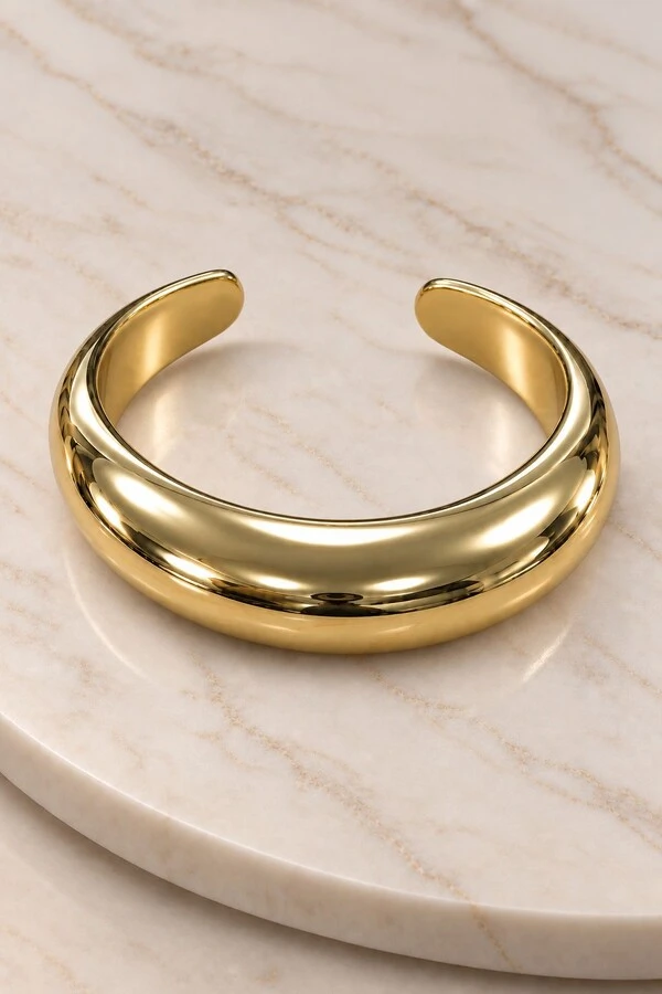 Bracelete Bijuteria Abaulado Liso