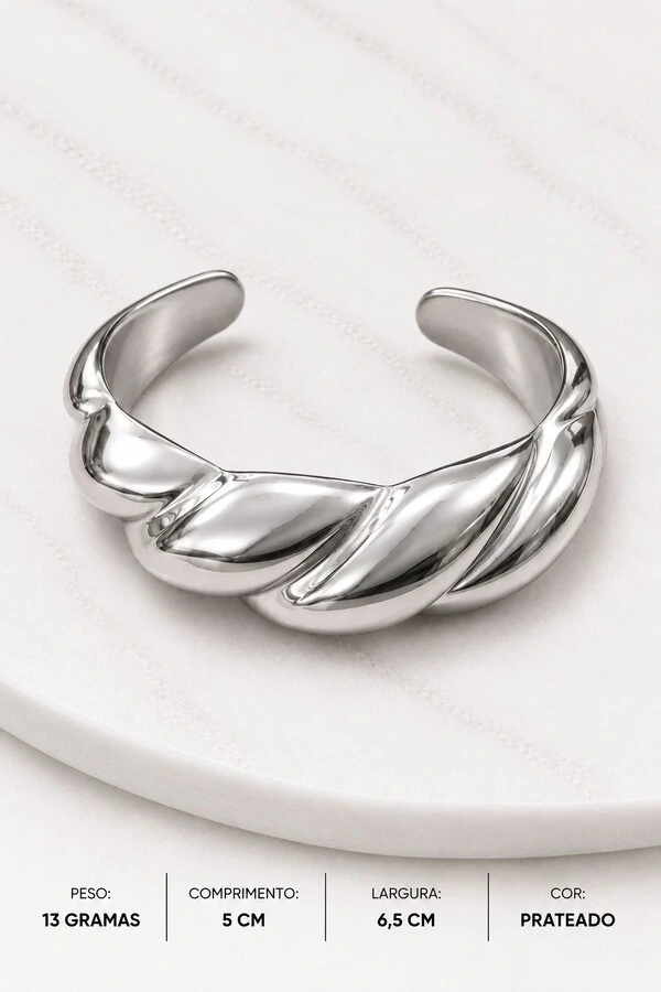 Bracelete Bijuteria Torcido