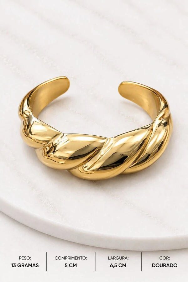 Bracelete Bijuteria Torcido