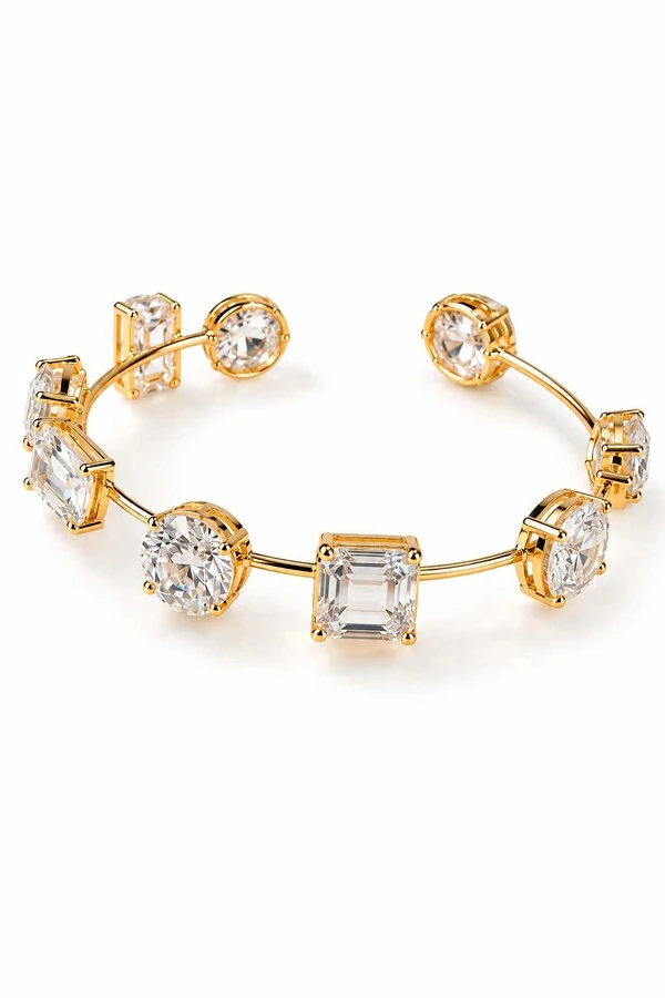 Bracelete Semijoia Essenza Multiformas Dourado
