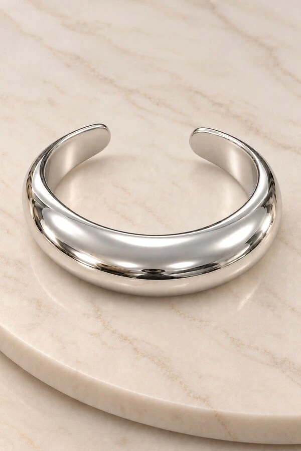 Bracelete Bijuteria Abaulado Liso