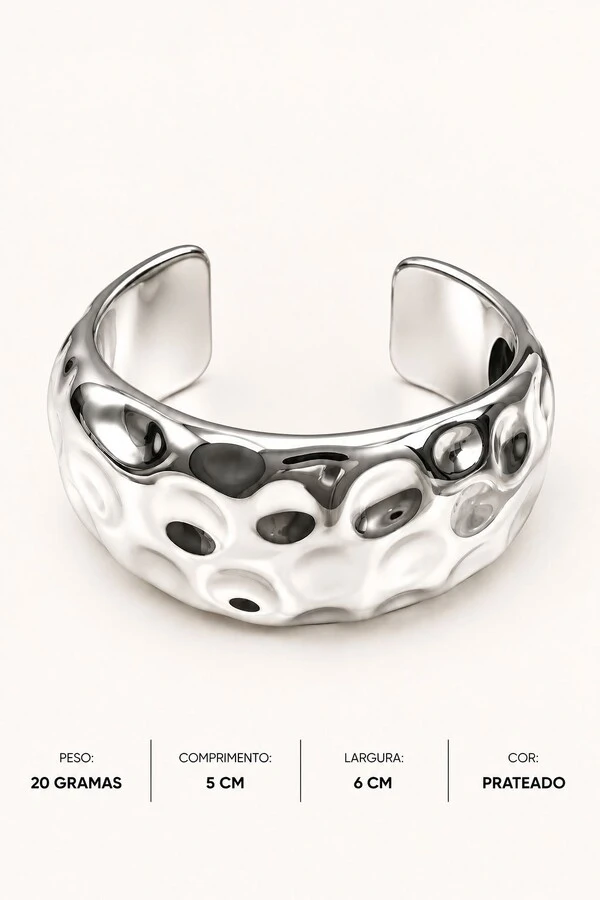 Bracelete Orgânico Martelado
