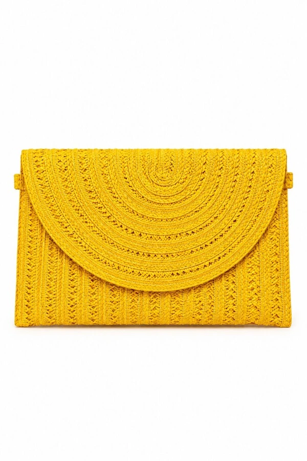 Clutch de Palha Trançada