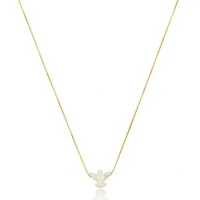 Colar Divino Espírito Santo Madrepérola Ouro