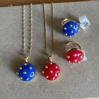 Colar Botão Vermelho