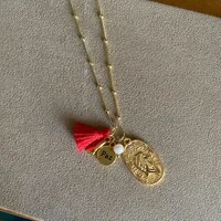 Colar Longo Cacho Vermelho