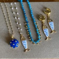 Argola Tubo Pingente Sardinha