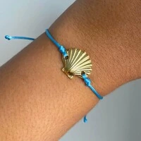 Pulseira Concha Azul Bebê