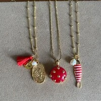 Colar Botão Vermelho