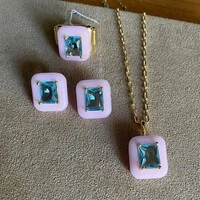 Anel Fancy Retangular Rosa Bebê