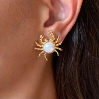 Brinco Carangueijo Pérola Fixa