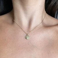 Colar Mini Medalha São Bento Ouro