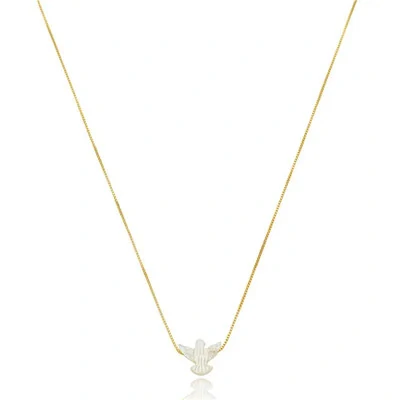 Foto Colar Divino Espírito Santo Madrepérola Ouro