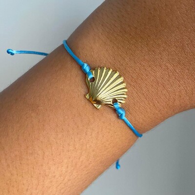 Foto Pulseira Concha Azul Bebê