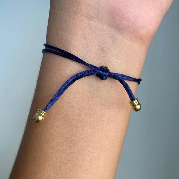 Pulseira Gota Cristal Azul Marinho