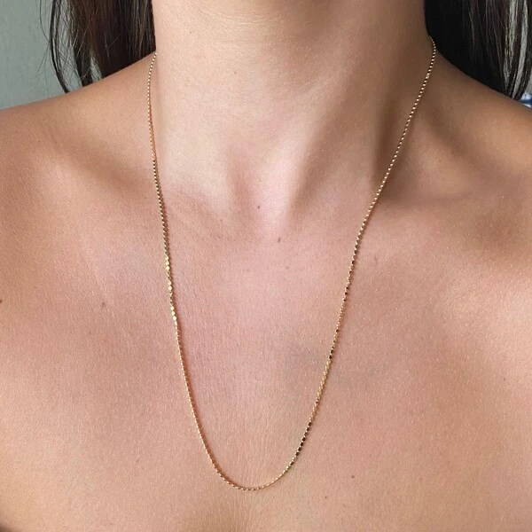 Colar Pastilhas Ouro