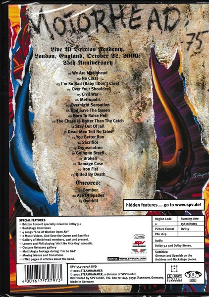 FotoMOTÖRHEAD - "25 & Alive Boneshaker" (DVD)