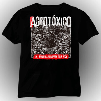 Foto AGROTÓXICO - UK, Ireland & European Tour 2026 Preta (T-Shirt)