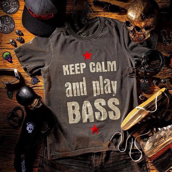 KEEP CALM AND PLAY BASS (T-shirt)